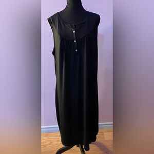 Long black sleeveless dress or tunic size XL